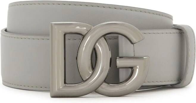 Dolce & Gabbana Leren gespriem Grijs