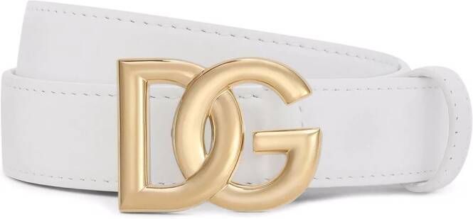Dolce & Gabbana Leren riem Wit