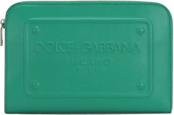 Dolce & Gabbana Leren handschoenen Groen