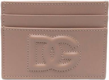Dolce & Gabbana Pasjeshouder met DG-logo-reliëf Beige