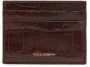 Dolce & Gabbana Leren pasjeshouder met logo label Bruin - Thumbnail 1