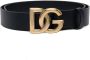 Dolce & Gabbana Leren riem met logo Zwart - Thumbnail 1