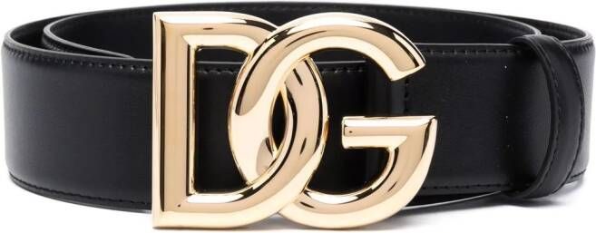 Dolce & Gabbana Leren riem Zwart