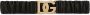 Dolce & Gabbana Leren riem met ruches en DG-logo Zwart - Thumbnail 1