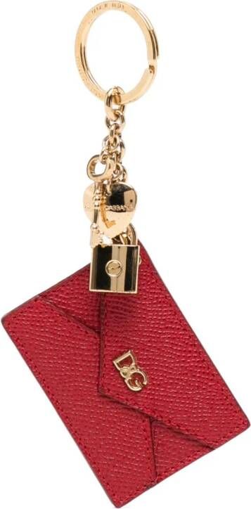 Dolce & Gabbana Leren sleutelhanger Rood