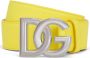 Dolce & Gabbana Leren riem met DG-logo Geel - Thumbnail 1