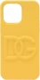 Dolce & Gabbana iPhone 14 Pro Max hoesje met logo-reliëf Geel - Thumbnail 1