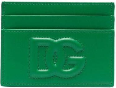 Dolce & Gabbana Pasjeshouder met logo-reliëf Groen