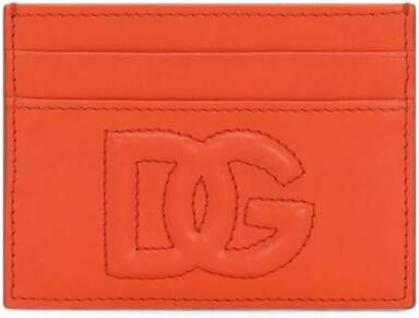 Dolce & Gabbana Pasjeshouder met logo-reliëf Oranje