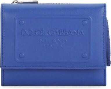 Dolce & Gabbana Portemonnee met logo-reliëf Blauw