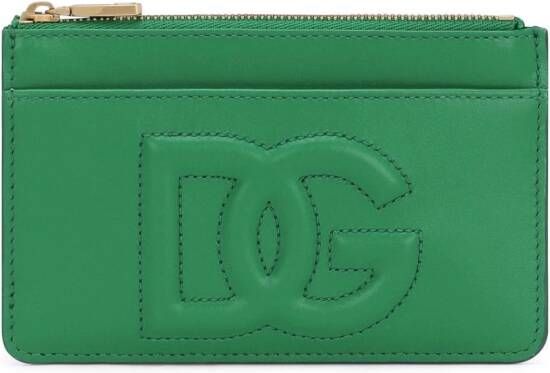 Dolce & Gabbana Portemonnee met logo-reliëf Groen