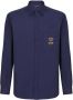 Dolce & Gabbana Overhemd met geborduurd logo Blauw - Thumbnail 1