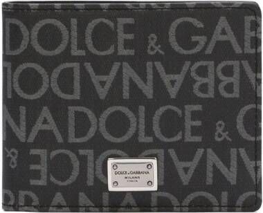 Dolce & Gabbana Portemonnee met logo jacquard Zwart