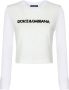 Dolce & Gabbana logo-lettering long-sleeve T-shirt Wit - Thumbnail 1