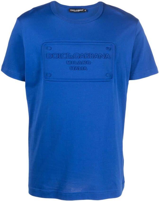 Dolce & Gabbana T-shirt met logopatch Blauw