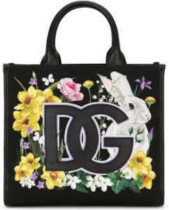 Dolce & Gabbana logo-patch tote bag Zwart