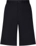 Dolce & Gabbana Shorts van stretch-katoen met logo Zwart - Thumbnail 1