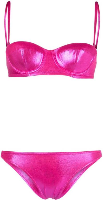 Dolce & Gabbana Bikini met logoplakkaat Roze