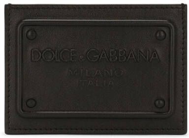 Dolce & Gabbana Pasjeshouder met DG-logo-reliëf Zwart