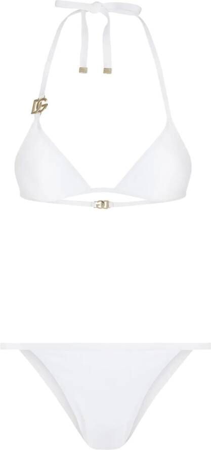 Dolce & Gabbana Bikini met halternek Wit