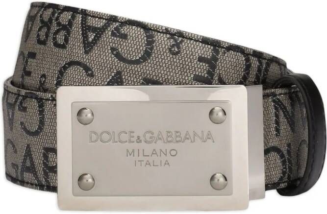 Dolce & Gabbana Riem met logoplakkaat Beige