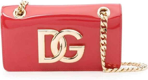 Dolce & Gabbana Schoudertas met logoplakkaat Rood