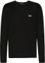 Dolce & Gabbana T-shirt met lange mouwen en logo label Zwart - Thumbnail 1