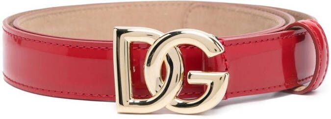 Dolce & Gabbana Riem met logoplakkaat Rood