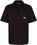 Dolce & Gabbana Katoenen bowlingshirt met logo label Zwart - Thumbnail 1