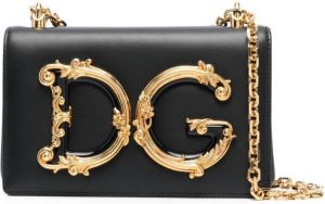 Dolce & Gabbana Schoudertas met logoplakkaat Zwart