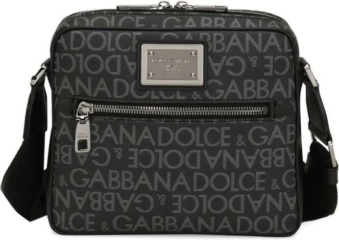 Dolce & Gabbana Schoudertas met logoprint Grijs