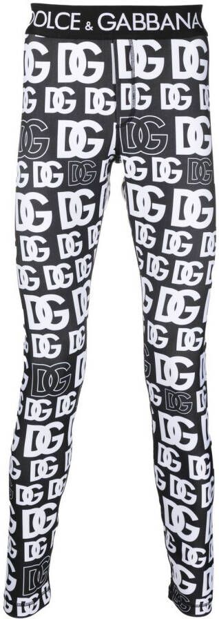 Dolce & Gabbana Legging met logoprint Zwart