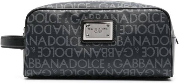 Dolce & Gabbana Toilettas met logoprint Grijs