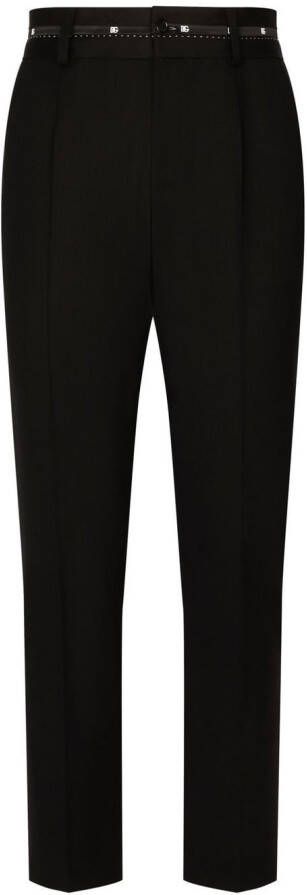 Dolce & Gabbana Pantalon met logo tailleband Zwart