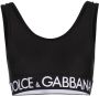 Dolce & Gabbana Sport-bh met logoband Zwart - Thumbnail 1
