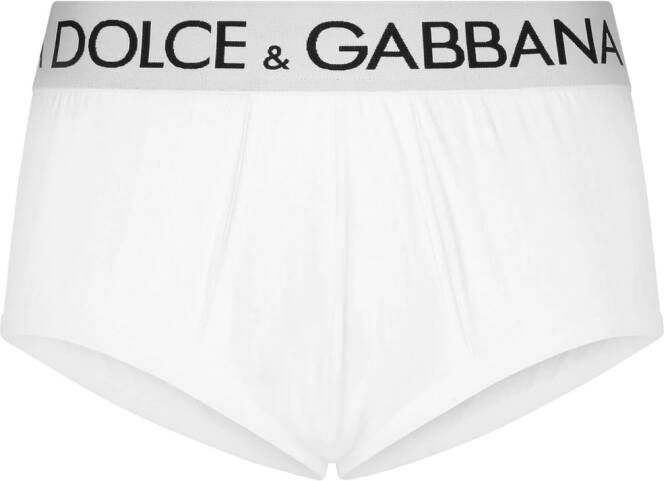 Dolce & Gabbana Brando slip met logoband Wit