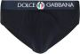 Dolce & Gabbana Slip met logoband Blauw - Thumbnail 1