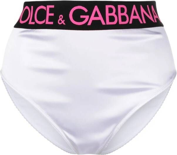 Dolce & Gabbana Satijnen slip Wit
