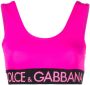 Dolce & Gabbana Sport-bh met logoband Roze - Thumbnail 1