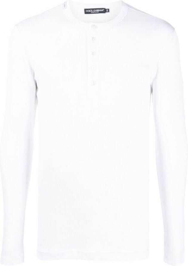 Dolce & Gabbana T-shirt met lange mouwen Wit