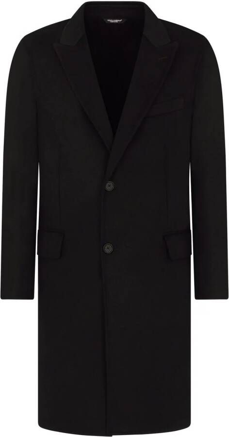 Dolce & Gabbana Mantel met enkele rij knopen Zwart