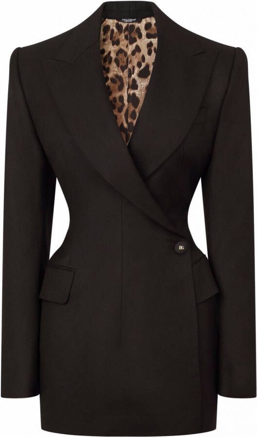 Dolce & Gabbana Wollen blazer met dubbele rij knopen Zwart