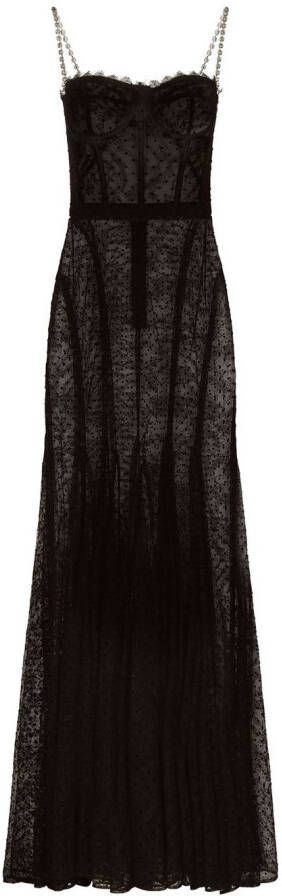 Dolce & Gabbana Maxi-jurk met kant Zwart