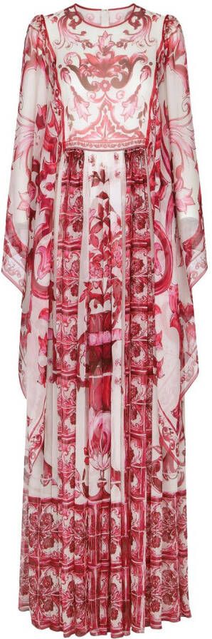 Dolce & Gabbana Maxi-jurk met print Rood