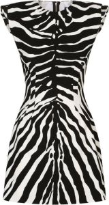 Dolce & Gabbana Maxi-jurk met zebraprint Zwart