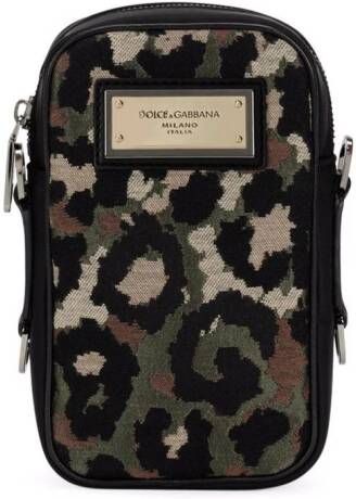Dolce & Gabbana Messengertas met camouflageprint Zwart