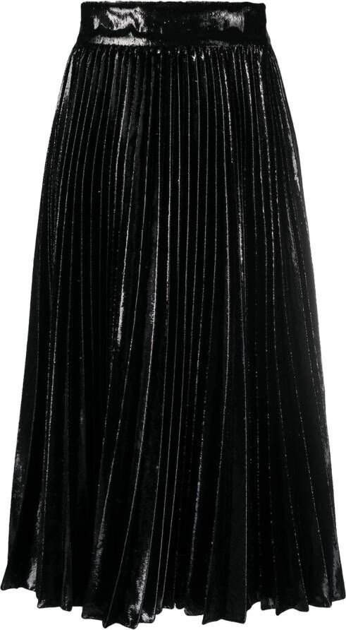 Dolce & Gabbana Metallic plooirok Zwart