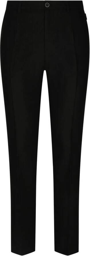 Dolce & Gabbana Linnen pantalon Zwart
