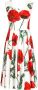 Dolce & Gabbana Midi-jurk met bloemenprint Wit - Thumbnail 1