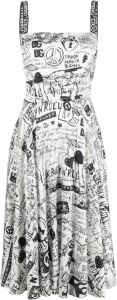 Dolce & Gabbana Midi-jurk met grafische print Wit
